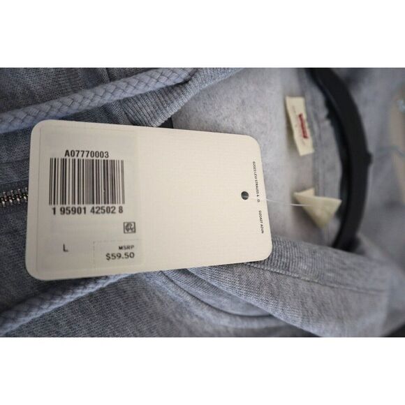 Levi’s A07770003 Women Sz L Gray Heather Standard Fit Full Zip Hoodie Jacket - Picture 5 of 9